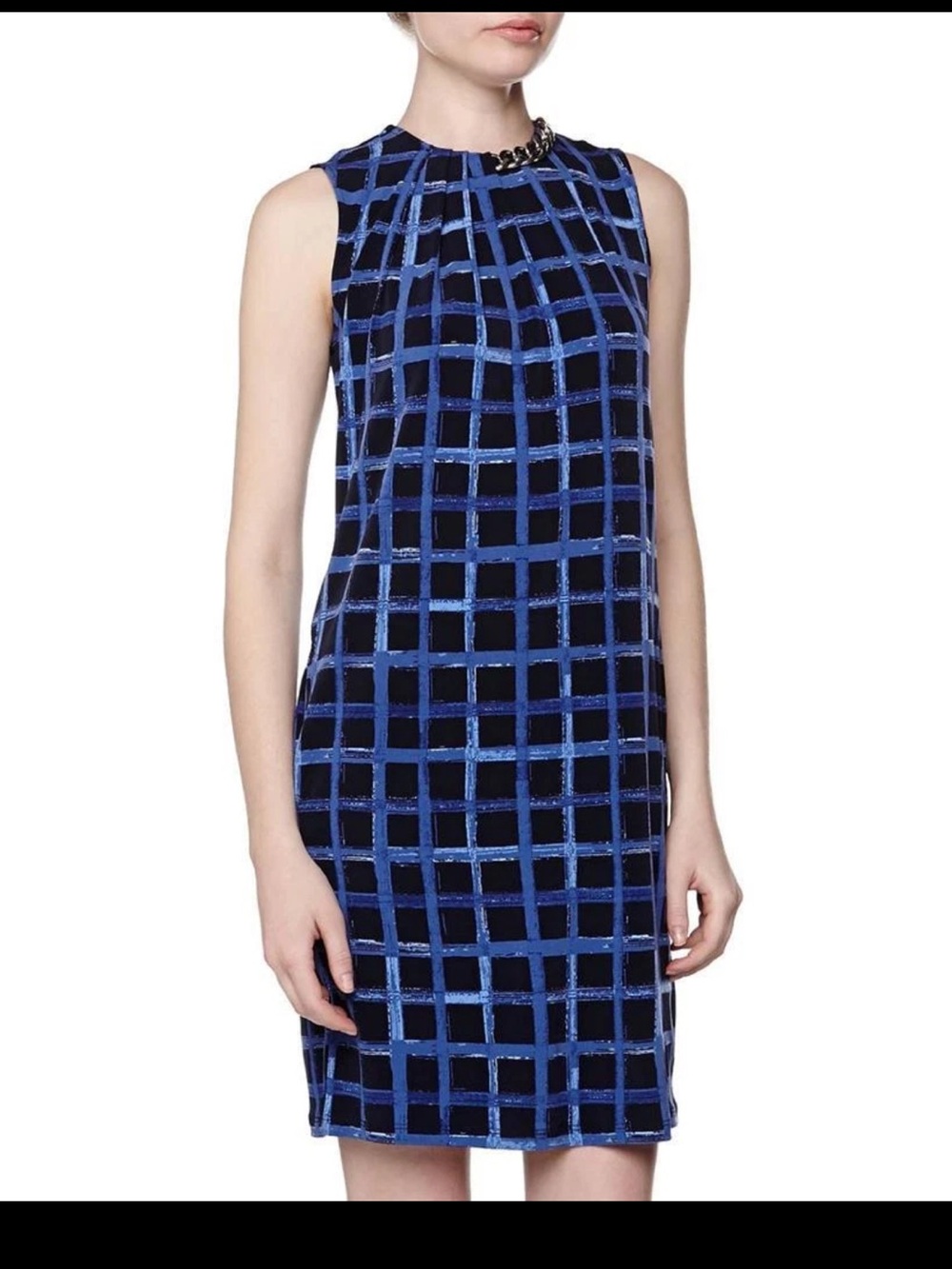 MICHAEL Michael Kors EUC Black and Royal Blue Shift Dress